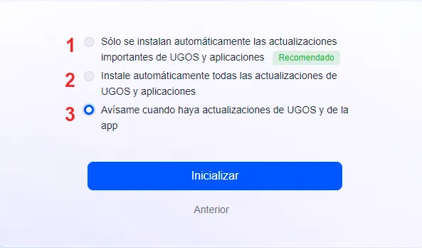 Método de actualización del sistema